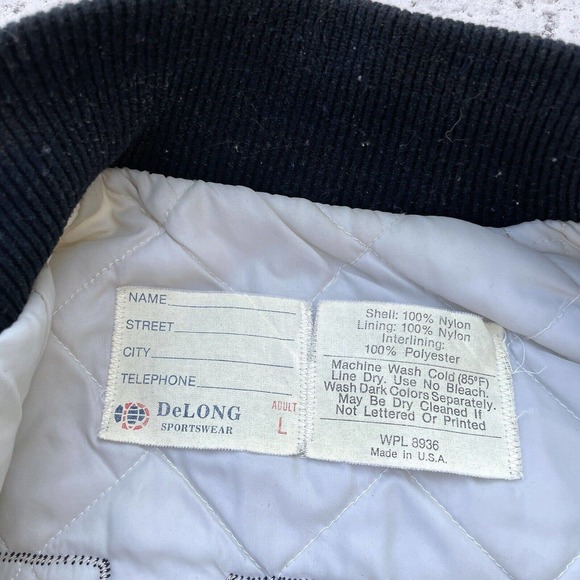 Vintage 80s Osh Kosh University of Wisconsin Titan Soccer Varsity Jacket Large - Picture 7 of 9